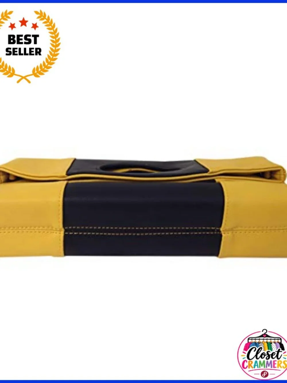 Synthetic Leather Fold Over Clutch Evening Bag with Chain Strap